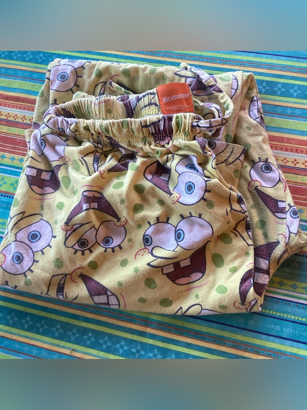 Nickelodeon Vintage SpongeBob SquarePants Yellow Pajama Pants